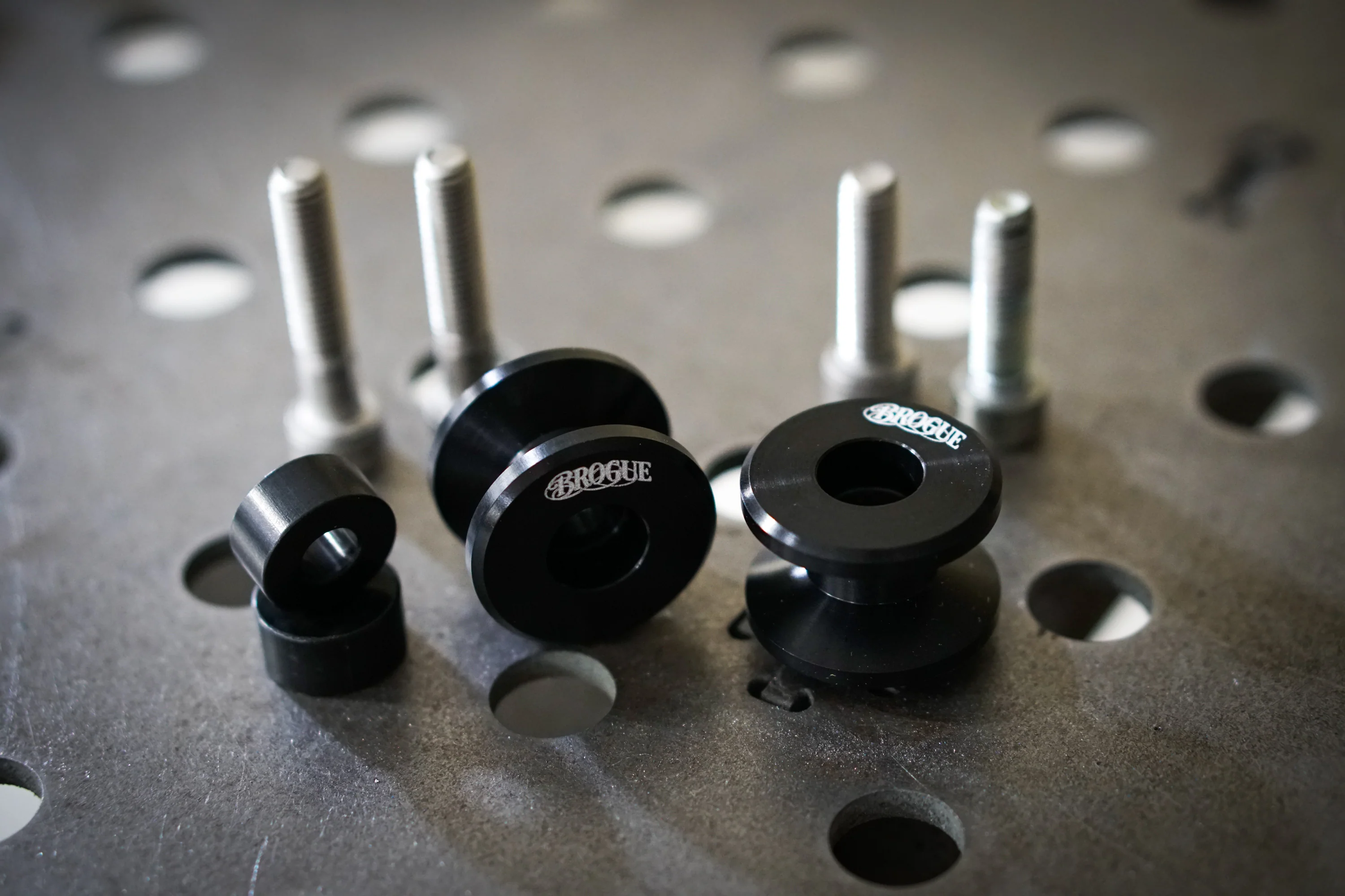 Swingarm Paddock Stand Bobbin Spools - M8 Thread - Brogue Moto - Universal - Image 8