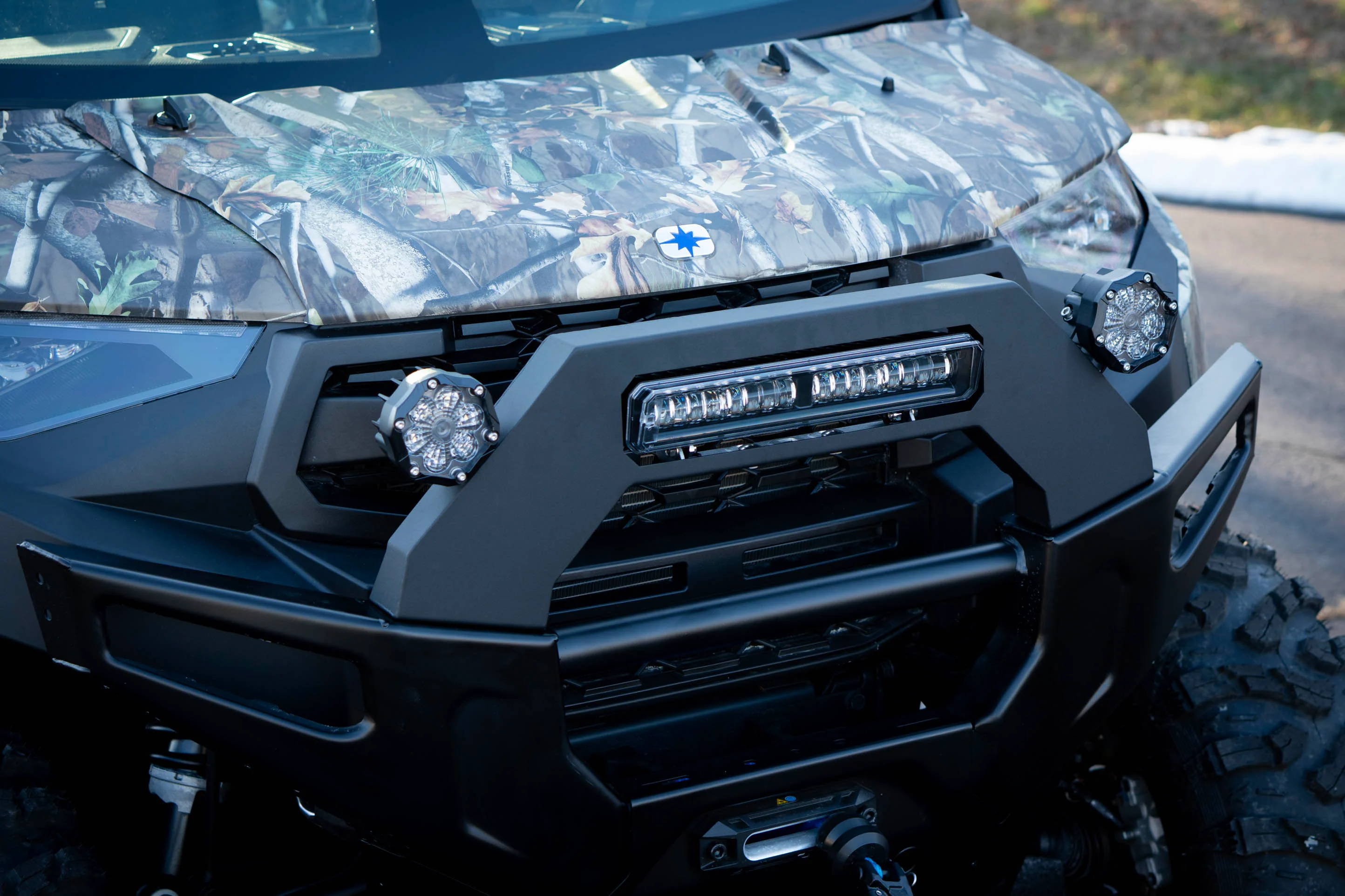 Polaris Ranger XP 1000 (2025+) Upper Bumper Guard with Integrated LED Light Bar and Side Lighting System - Brogue UTV - Image 4