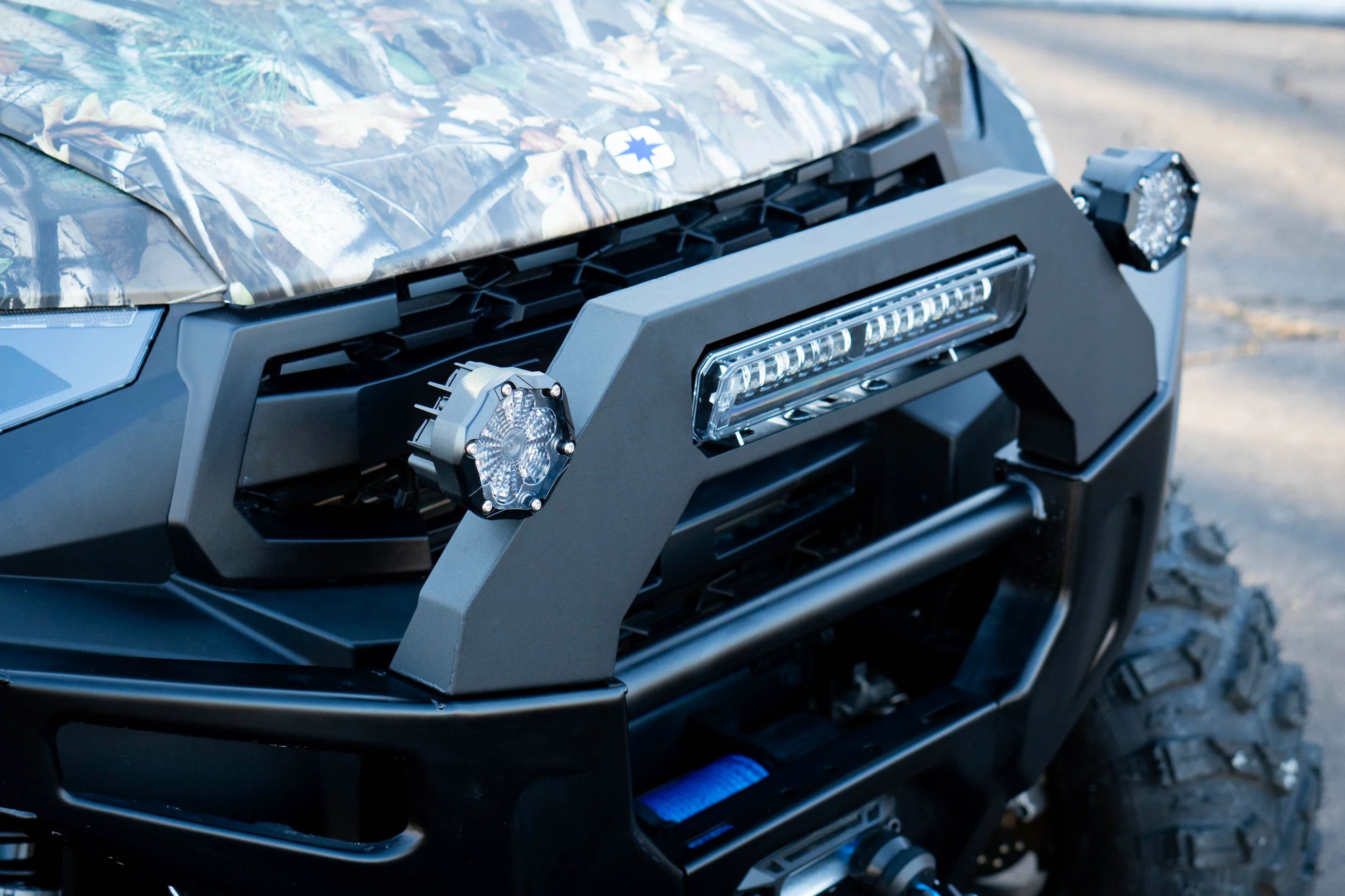Polaris Ranger XP 1000 (2025+) Upper Bumper Guard with Integrated LED Light Bar and Side Lighting System - Brogue UTV - Image 5