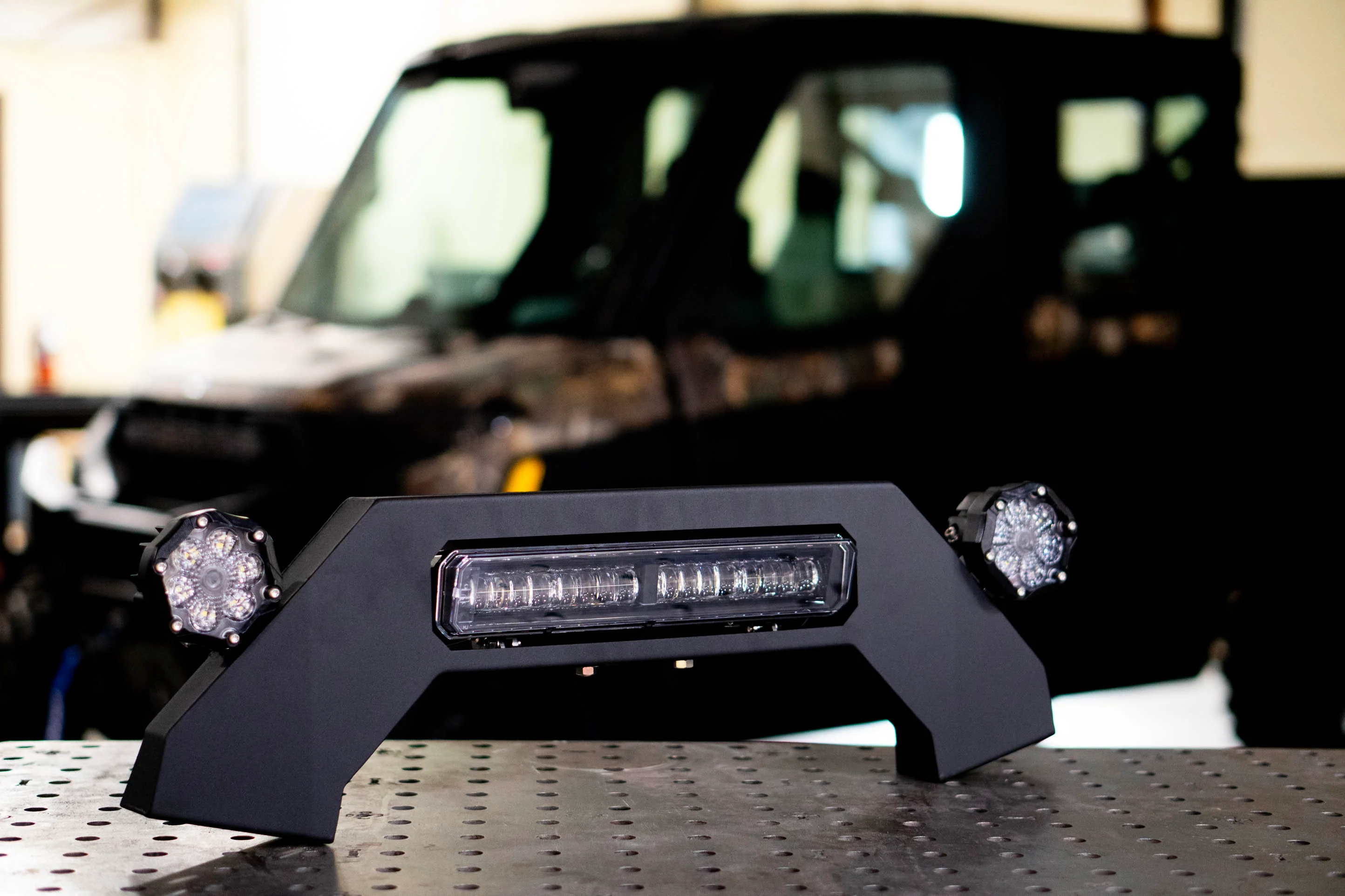 Polaris Ranger XP 1000 (2025+) Upper Bumper Guard with Integrated LED Light Bar and Side Lighting System - Brogue UTV - Image 9