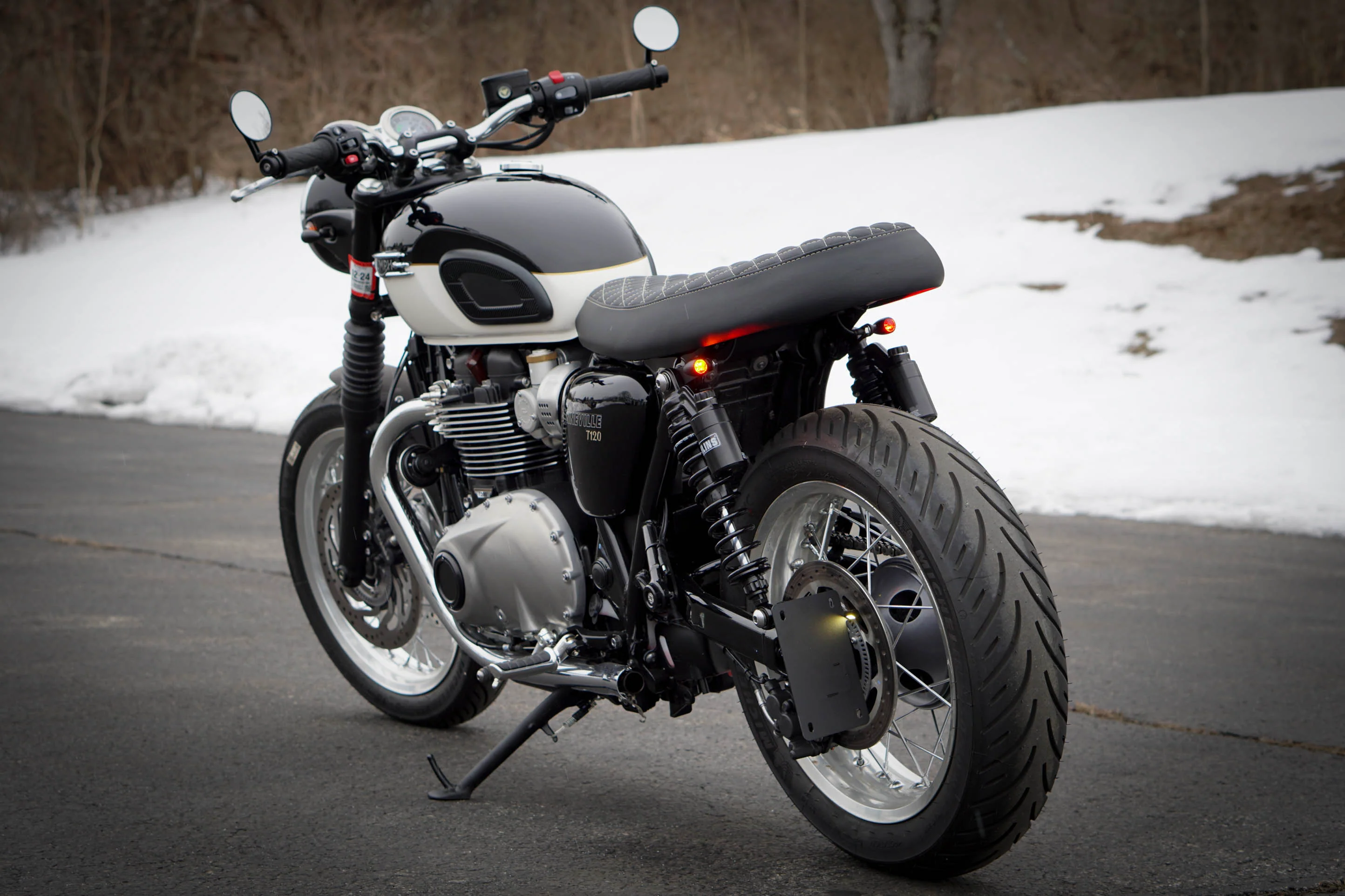 Triumph Bar End Finishers & Mirror Kits - Slim-Line - 1” Handlebar Triumph Models – Bobber, Speedmaster, T100 & T120 - Image 4