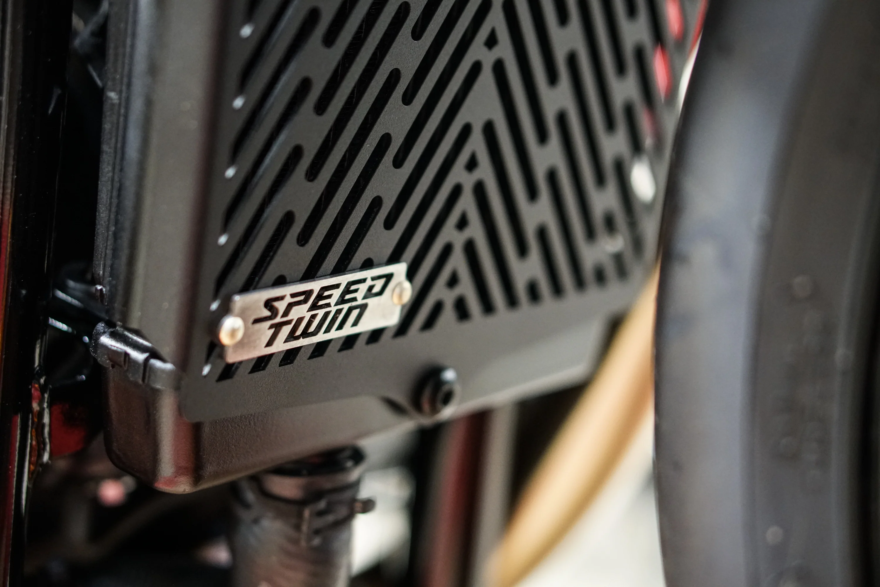 Triumph Radiator Guard - 2016+ Triumph Speed Twin, Thruxton R / 1200, Bonneville T100, T120, Street Twin / Cup / Scrambler - Image 6